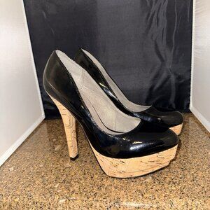 Women's Sexy High Heels Pumps Patent Leather Kork Platform Shoes Size 8